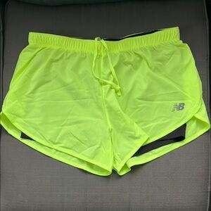New Balance Bright Lime Green Athletic Shorts